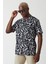 Regular Fit Siyah Desenli Kısa Kollu Spor Erkek Gömlek GM22Y221157_D99 5