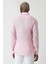 Slim Fit Pembe Keten Paşa Yaka Uzun Kollu Erkek Gömlek GM22Y221146_D29 2