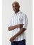 Slim Fit Lacivert Çizgili Spor Tarzı Erkek Gömlek GM22Y221154_E39 4