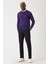 Akrilik Yün Bisiklet Yaka Mor Erkek Triko TR22K22200_D43 4