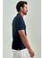 Pike Düğmeli Balenli Polo Yaka Lacivert Erkek T-Shirt TS22Y22013_D39 5