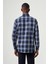 Regular Fit Çift Cepli Ekoseli Lacivert Spor Erkek Gömlek GM22K222109_D39 2
