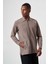 Regular Fit Fermuarlı Flanel Kahve Erkek Gömlek GM22K222093_D11 5