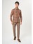 Regular Fit Kışlık Flanel Kahve Erkek Gömlek GM22K222102_D11 5