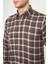 Regular Fit Kahve Flanel Çıtçıtlı Erkek Gömlek GM22K222100_D11 3