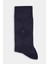 Erkek Baklava Desenli Bambu Dikişsiz Uzun Soket Lacivert Çorap CRBMB23Y102_40-1 1