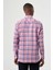 Regular Fit Kırmızı Ekoseli Paşa Yaka Yazlık Spor Erkek Gömlek GM23Y231027_D24 2