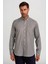 Regular Fit Paşa Yaka Desenli Kahve Erkek Gömlek GM23K232040_D11 1
