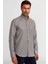 Regular Fit Paşa Yaka Desenli Kahve Erkek Gömlek GM23K232040_D11 4
