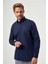 Regular Fit Paşa Yaka Lacivert Spor Basic Erkek Gömlek GM23K232026_D39 5