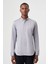 Regular Fit Paşa Yaka Gri Spor Erkek Gömlek GM23K232017_D55 1