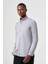 Regular Fit Paşa Yaka Gri Spor Erkek Gömlek GM23K232017_D55 4