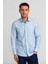 Modern Fit Klasik Dik Yaka Mavi Erkek Gömlek GMDGR0122300211_D35 1