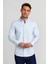 Modern Fit Paşa Yaka Düğmeli Açık Mavi Saten Erkek Gömlek GMCZG0822300220_D33 1