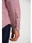 Modern Fit Düğmeli Yaka Bordo Saten Erkek Gömlek GMCZG0822300220_D25 3