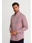 Modern Fit Düğmeli Yaka Bordo Saten Erkek Gömlek GMCZG0822300220_D25 5
