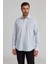 Regular Fit İtalyan Yaka Kareli Mavi Erkek Gömlek GM23K232072_D35 1