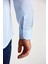 Regular Fit İtalyan Yaka Mavi Basic Klasik Erkek Gömlek GM23K232070_D35 3