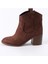 Alessia Western Kahverengi Topuklu Kadın Bot 1
