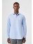 Regular Fit Klasik Mavi Basic Erkek Gömlek GM23Y231174_K35 1