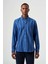 Regular Fit Paşa Yaka Mavi Basic Erkek Gömlek GM23K232022_D35 1