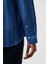 Regular Fit Paşa Yaka Mavi Basic Erkek Gömlek GM23K232022_D35 4