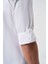 Regular Fit Kol İçi Apoletli Beyaz Basic Erkek Gömlek GM23K232060_D01 4