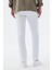 Beyaz Slim Fit 5 Cep Kot Pantolon 6