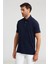 Merserize Pike Polo Yaka Lacivert Pamuk T-Shirt TS24Y24105_D39 4