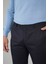 Lacivert Yün Flanel Regular Fit Klasik Erkek Pantolon PPNK23K23201_D39 3