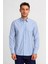 Regular Fit Paşa Yaka Düğmeli Mavi Pamuk Erkek Gömlek GMCZG3PS22400003_D35 1