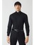 Siyah Pamuk Ata Yaka Slim Fit Erkek Gömlek GM21Y211350_D99 1