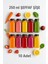 10 Adet Smoothie Detoks Şişesi Şeffaf Plastik Sızdırmaz Kapak Köşeli Meyve Suyu Şişesi 250 ml 1