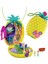 Pocket Tropikal Eğlence Giyilebilir Kompakt Ananas Çanta, 8 Eğlenceli Özellik Içeren Kompakt Set, Minik Polly ve Lila Bebekler, 2 Aksesuar ve Çıkartma Sayfası; 4 Yaş ve Üzeri Için, GKJ64 1