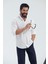 Erkek Lacivert Slim Fit Dar Kesim Beli Bağlamalı Yan Cep Gofre Desenli Pantolon 1