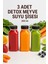 3 Adet Smoothie Detoks Şişesi Şeffaf Plastik Sızdırmaz Kapak Köşeli Meyve Suyu Şişesi 250 ml 1