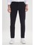 Erkek Siyah Kanvas Slim Fit Dar Kesim Yan Cep Chino Pantolon 3