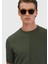 Haki Bisiklet Yaka Jakarlı Triko 3