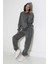 Kadın Koyu Gri Kapüşonlu Sweatshirt Eşofman Takımı MSC313 1