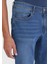 Mavi Düz Slim Fit Denim Pamuk Karışımlı Pantolon 3