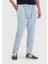 Açık Mavi Düz Dokuma Jogging Fit Casual Pamuk Karışımlı Pantolon 2