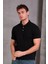 Erkek Slim Fit Pamuklu Yumuşak Doku Nefes Alan Kumaş Yakalı Tişört 5