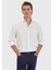 Beyaz Düz Casual Fit Dokuma Casual Gömlek 1