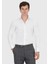 Beyaz Düz Slim Fit Dokuma Klasik %100 Pamuk Gömlek 1