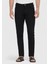 Siyah Düz Örme Slim Fit Casual Pantolon 2
