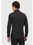 Siyah Düz Slim Fit Dokuma Klasik Pamuk Karışımlı Gömlek 5