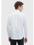 Beyaz Düz Regular Fit Dokuma Klasik %100 Pamuk Gömlek 4
