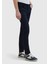 Siyah Düz Dokuma Slim Fit Casual Pamuk Karışımlı Pantolon 3