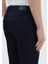 Siyah Düz Dokuma Slim Fit Casual Pamuk Karışımlı Pantolon 5