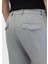 Gri Düz Dokuma Jogging Fit Casual %100 Keten Pantolon 4